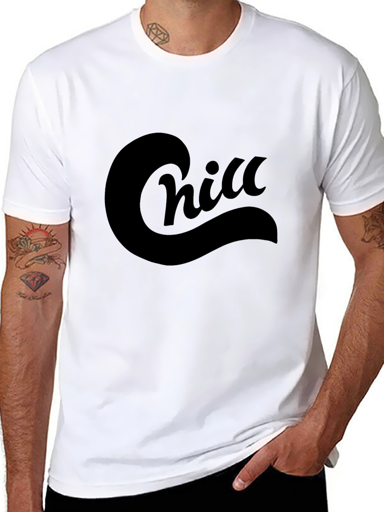 Chill Graphic Tee - Relaxed Fit Black T-Shirt