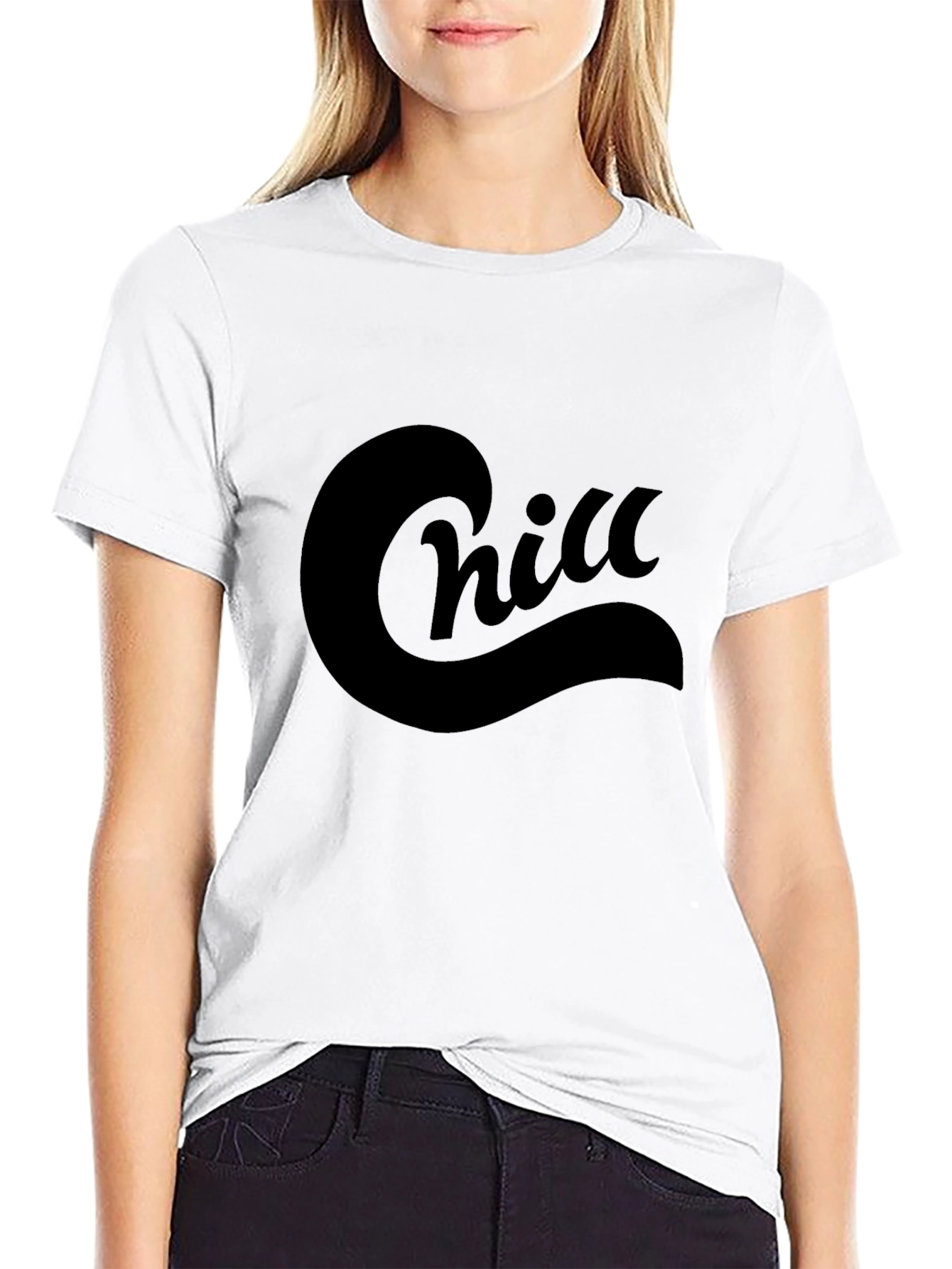 Chill Graphic Tee - Relaxed Fit Black T-Shirt