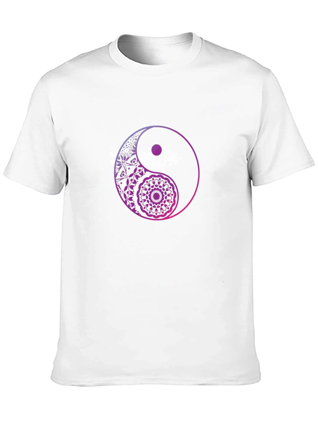 Yin Yang Mandala Graphic Tee - Black