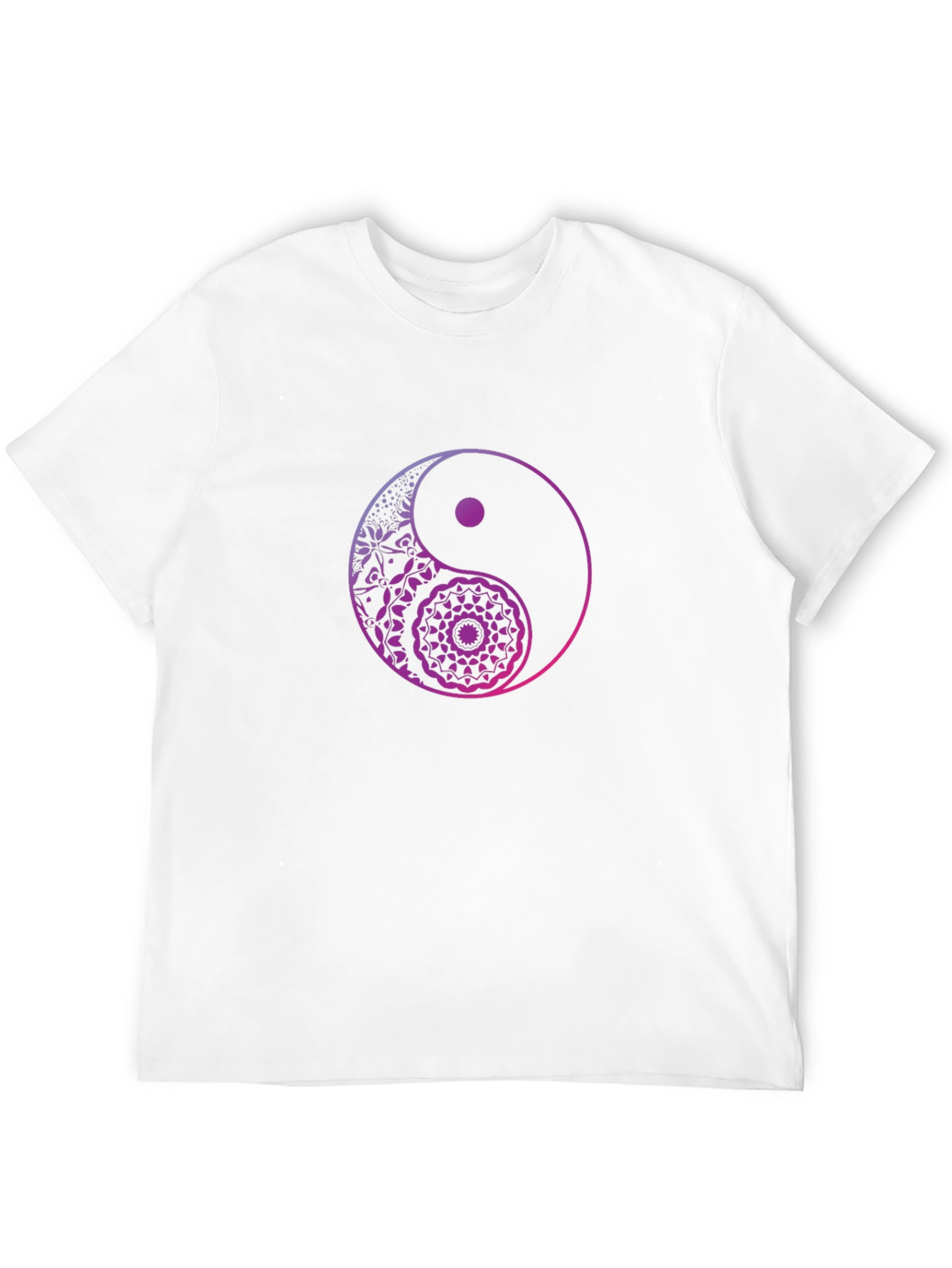 Yin Yang Mandala Graphic Tee - Black