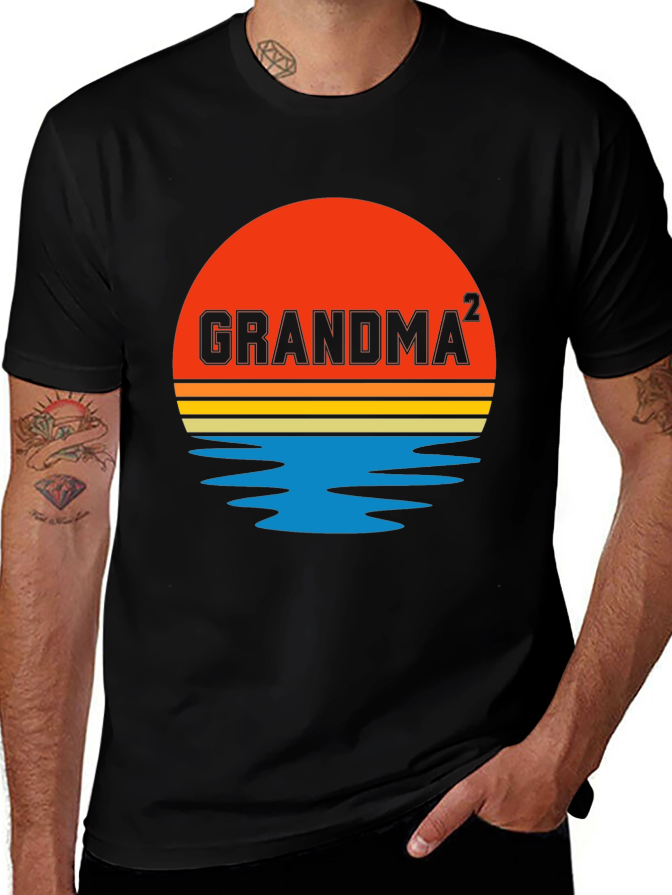 Grandma Squared Sunset Graphic T-Shirt