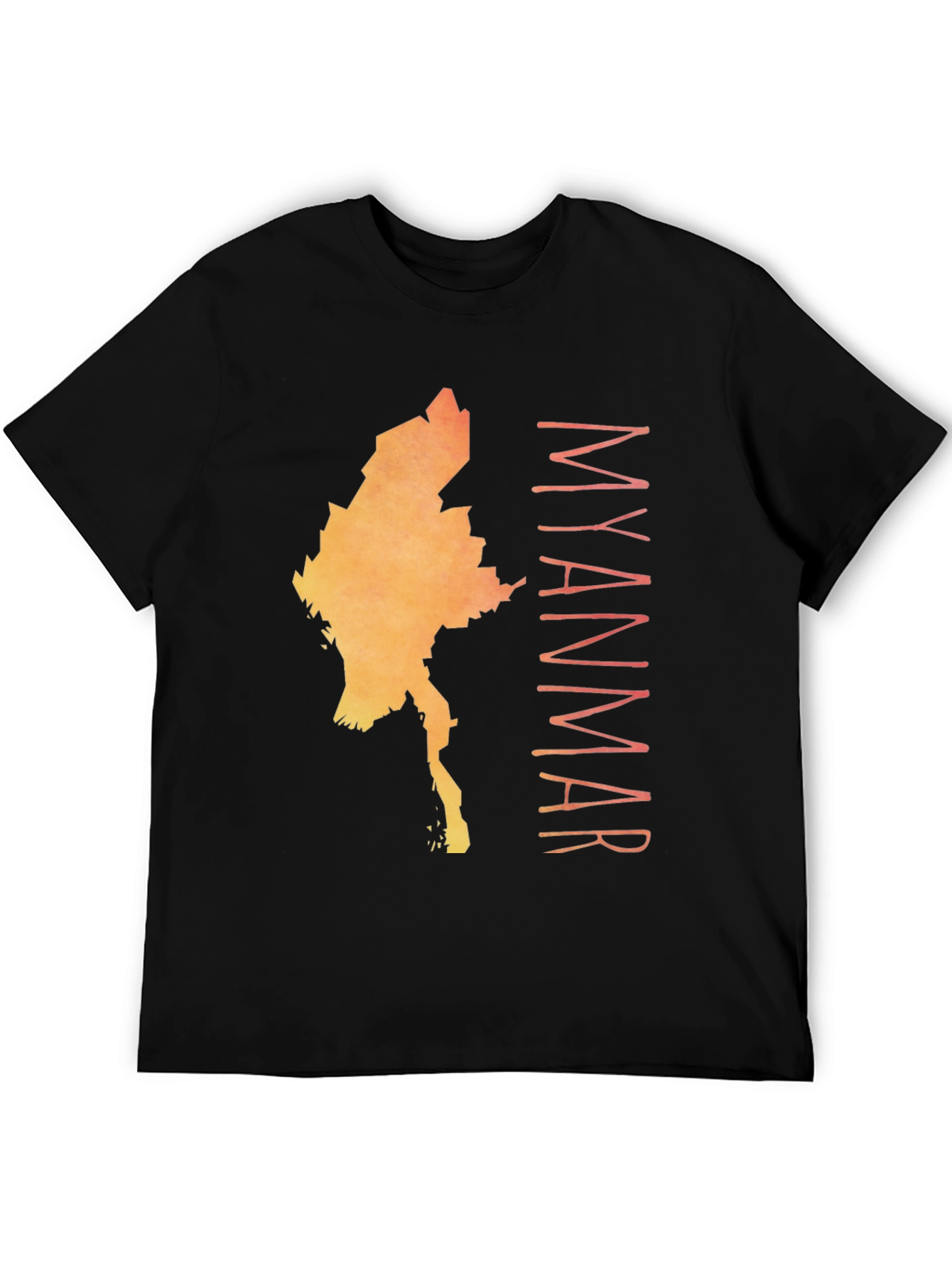 Myanmar Map Graphic T-Shirt