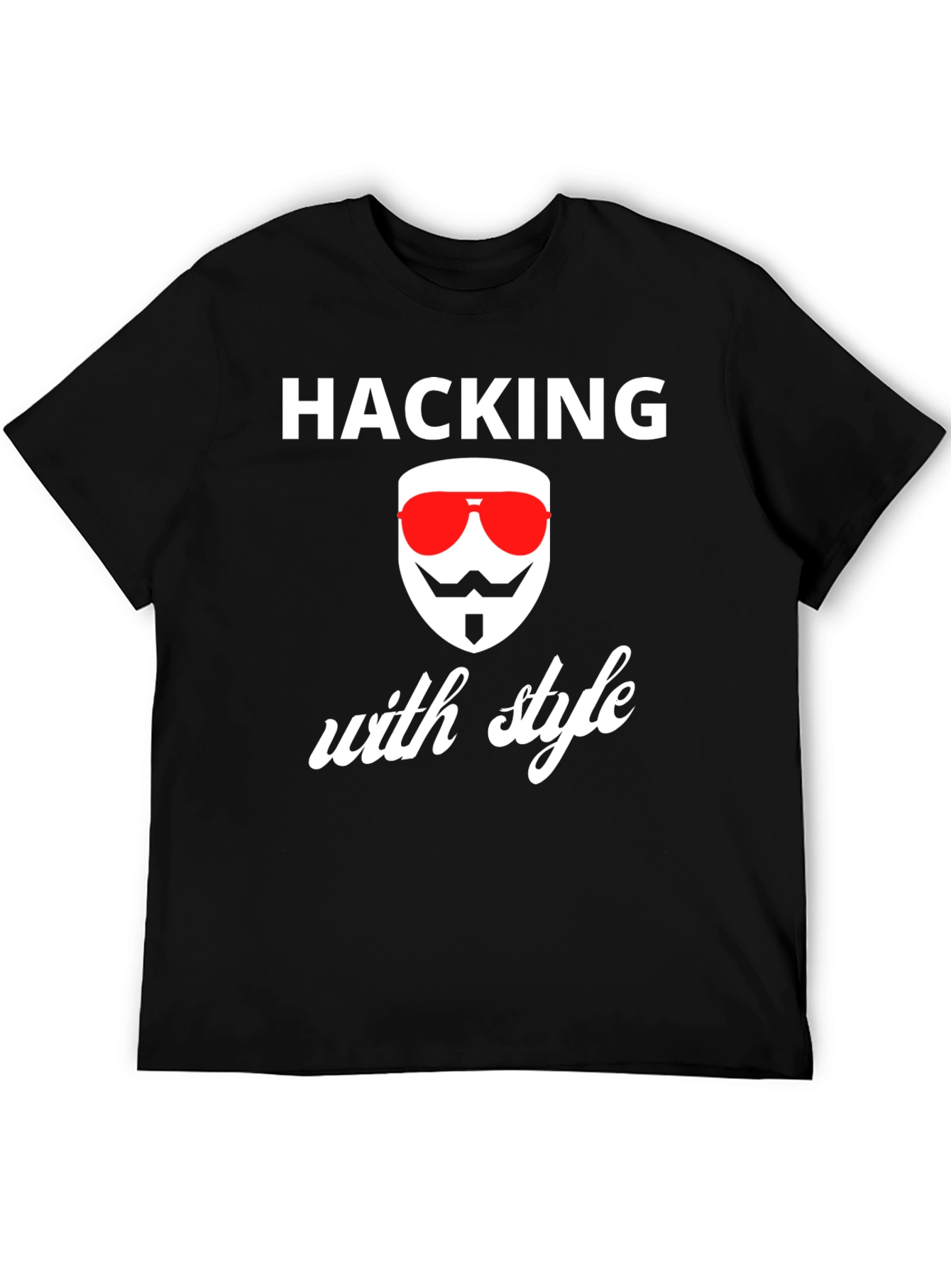Hacking with Style T-Shirt - Anonymous Mask Graphic Tee