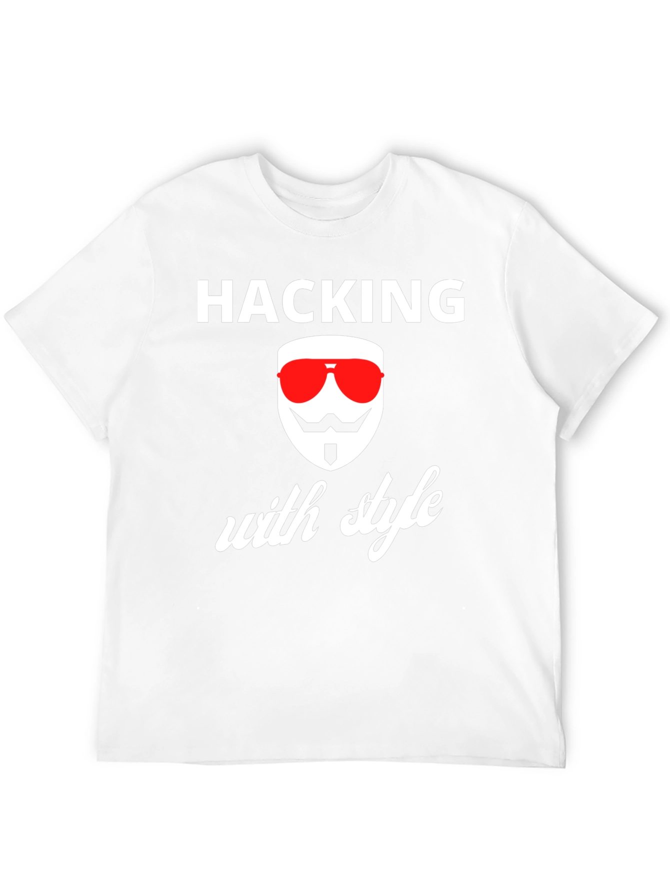 Hacking with Style T-Shirt - Anonymous Mask Graphic Tee