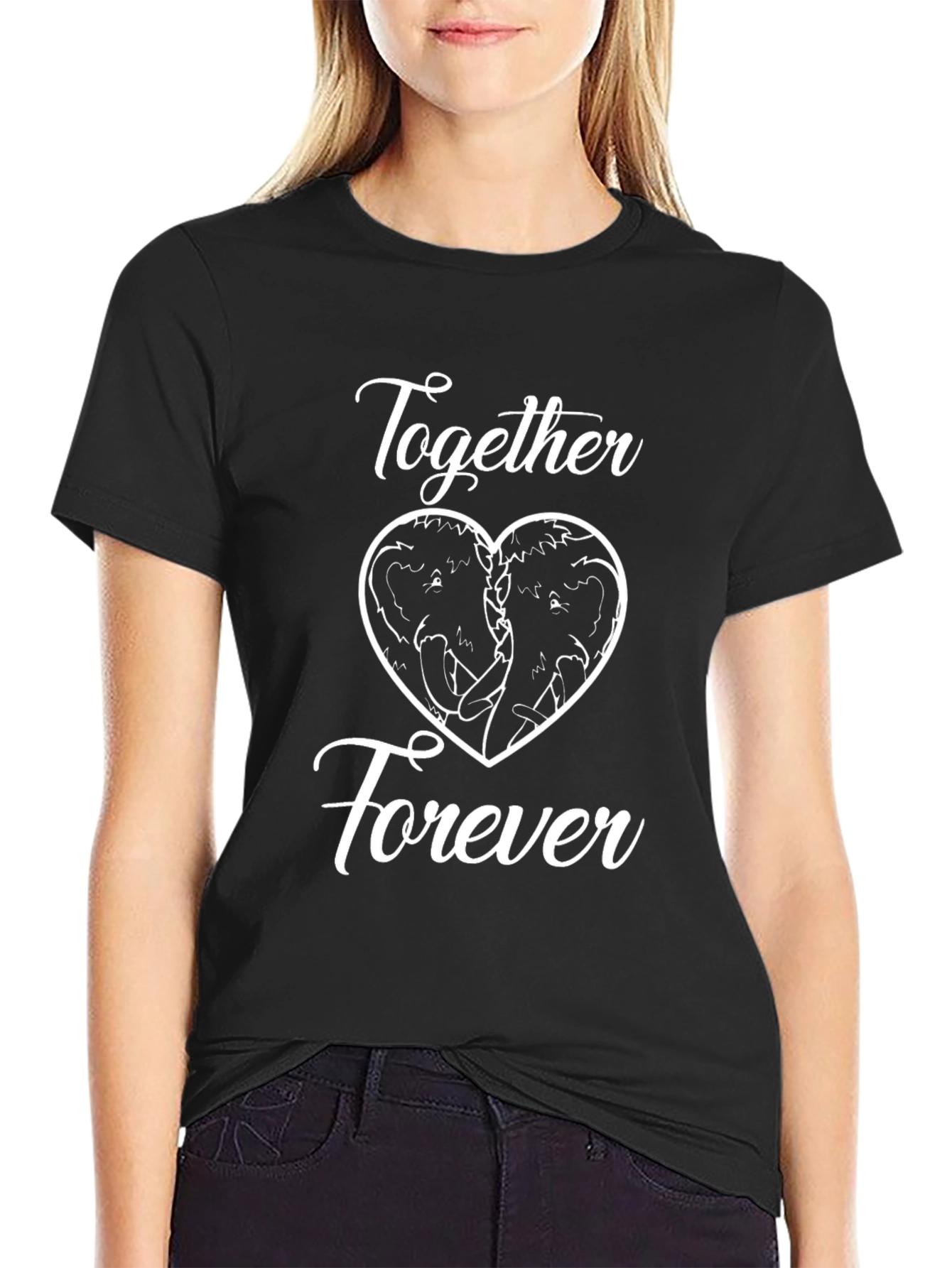 Together Forever Elephant Heart Graphic Tee