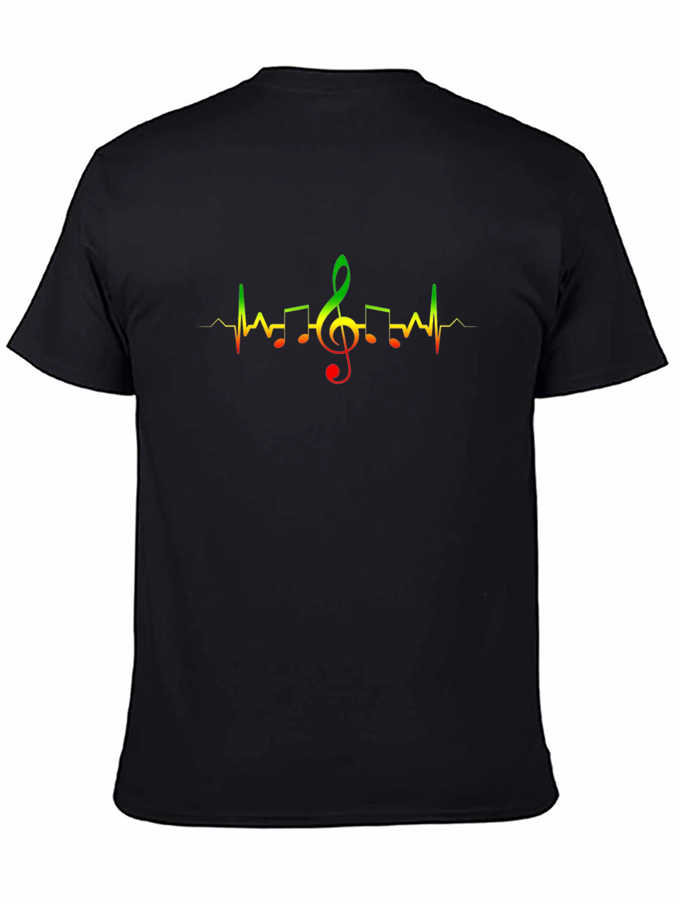 Music Heartbeat Black T-Shirt
