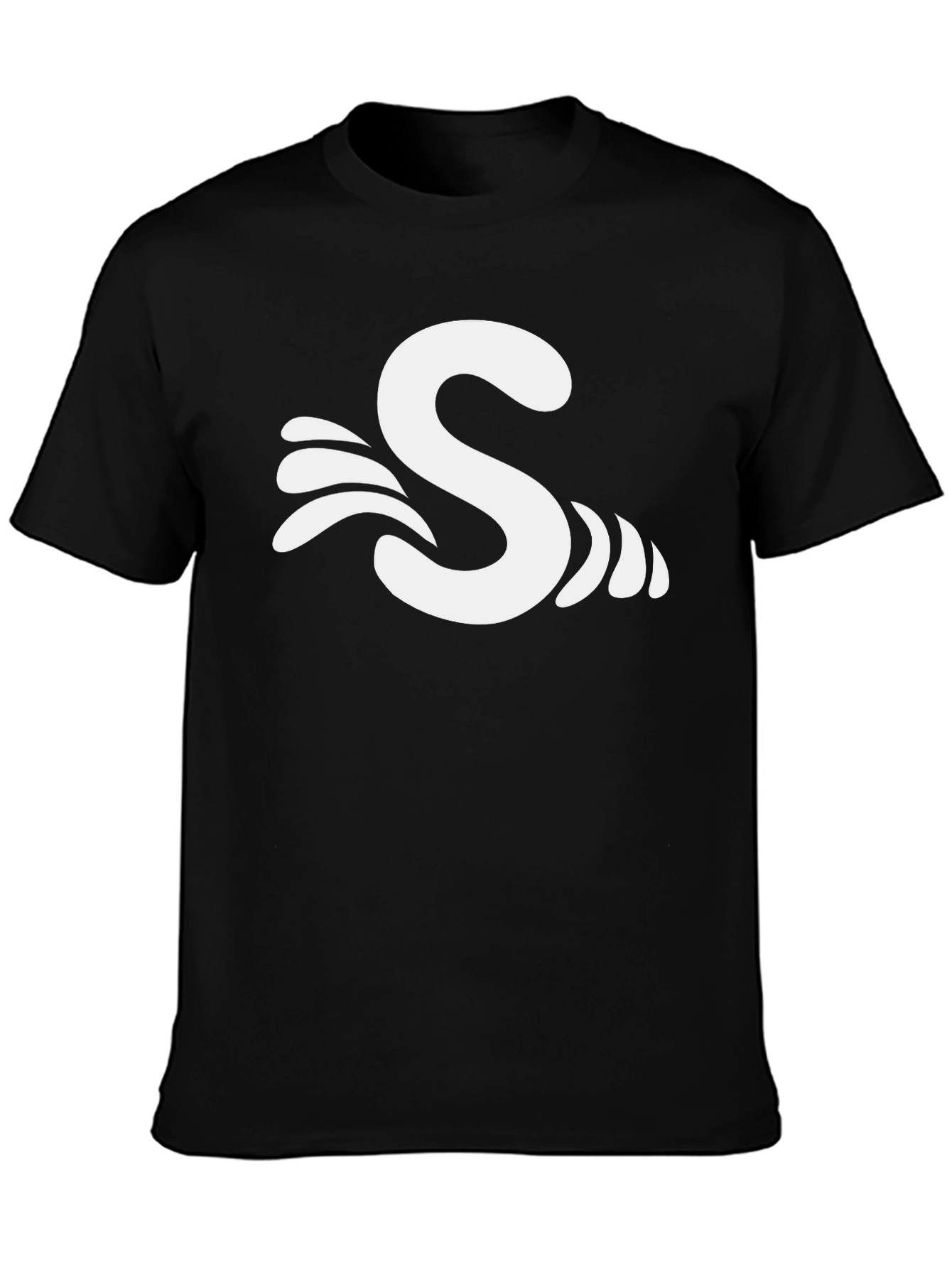 S Wave Black T-Shirt - Stylish and Comfortable