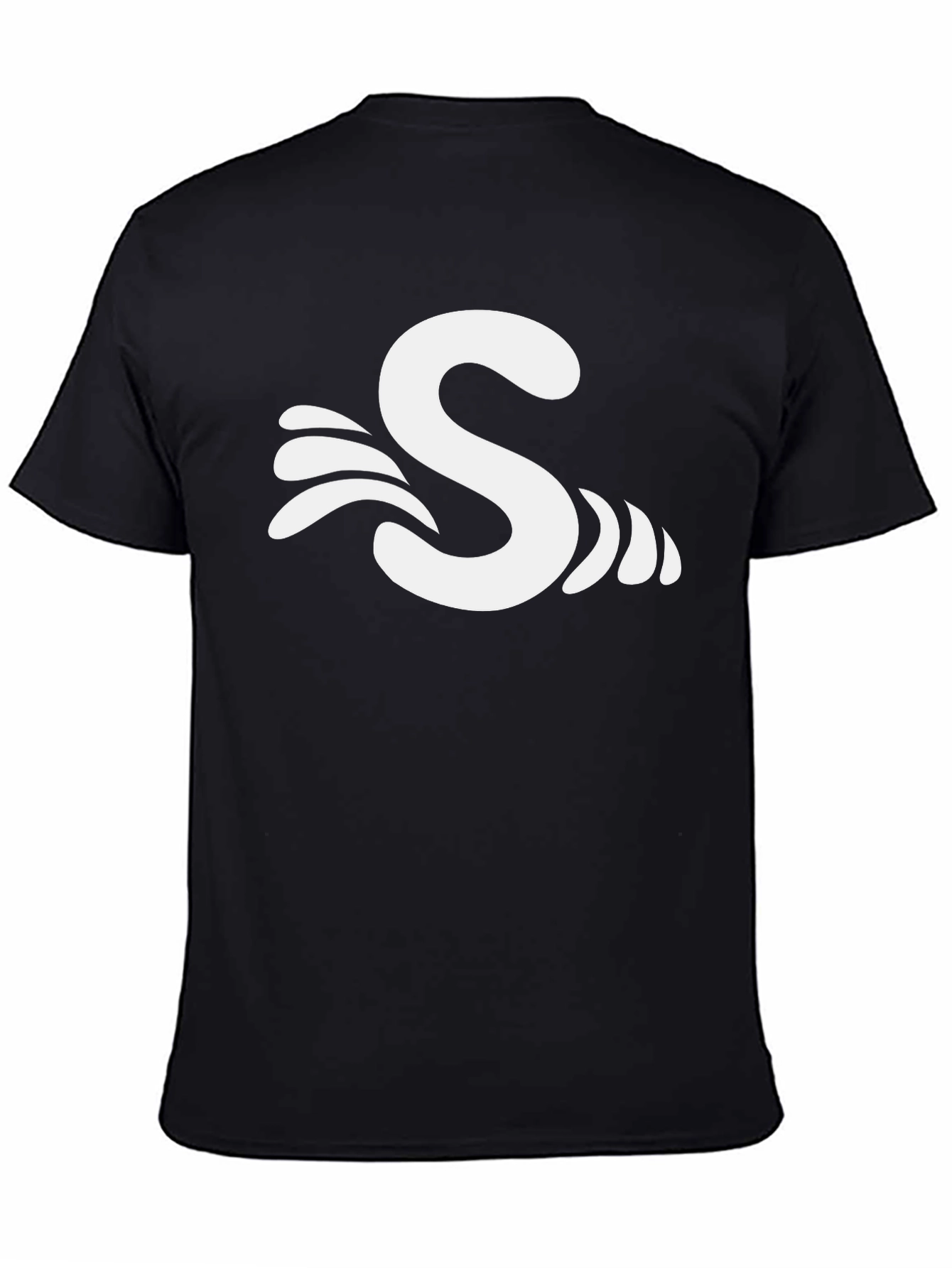 S Wave Black T-Shirt - Stylish and Comfortable