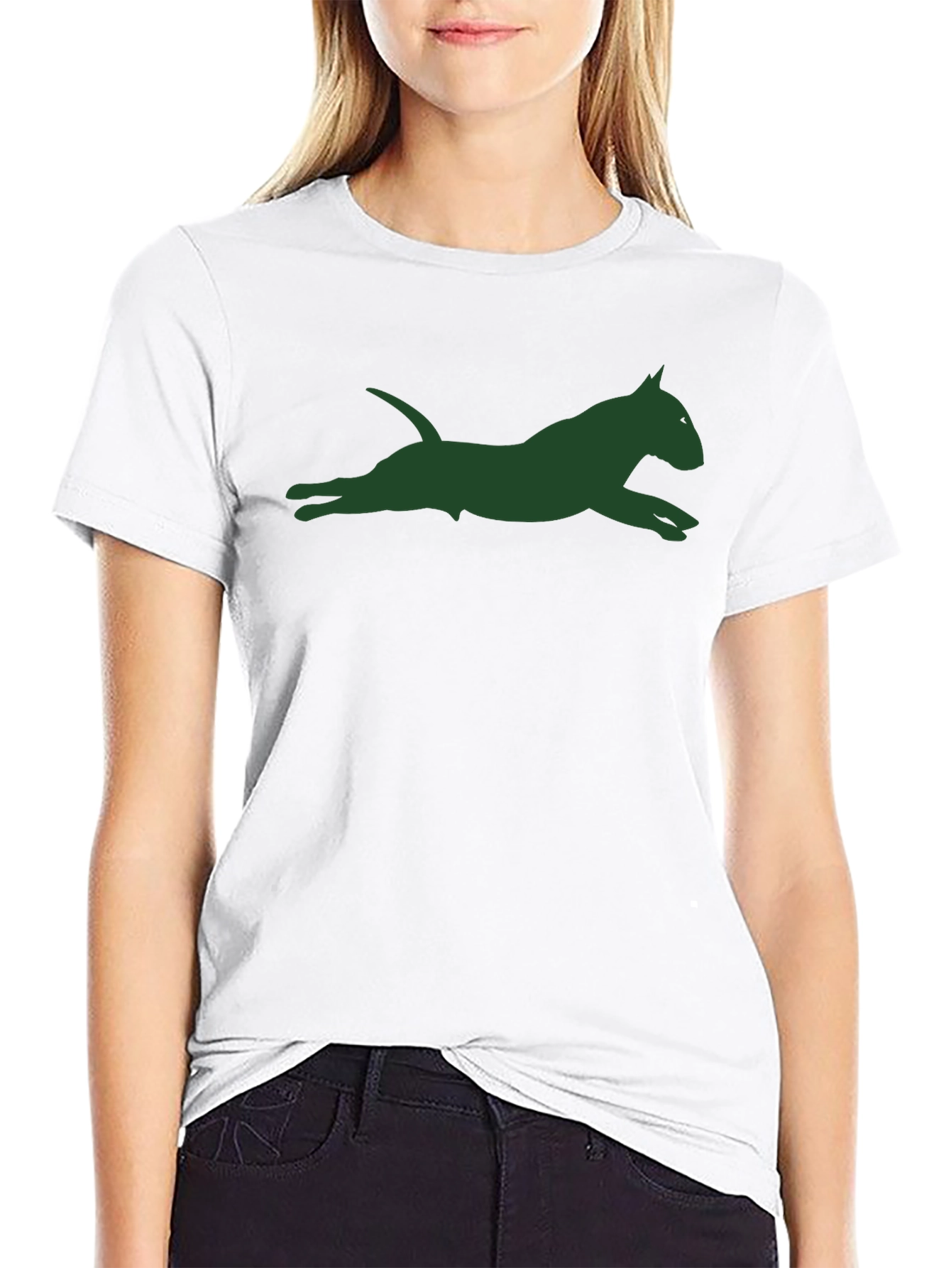 Dog Silhouette Graphic Tee - Unisex Black T-Shirt