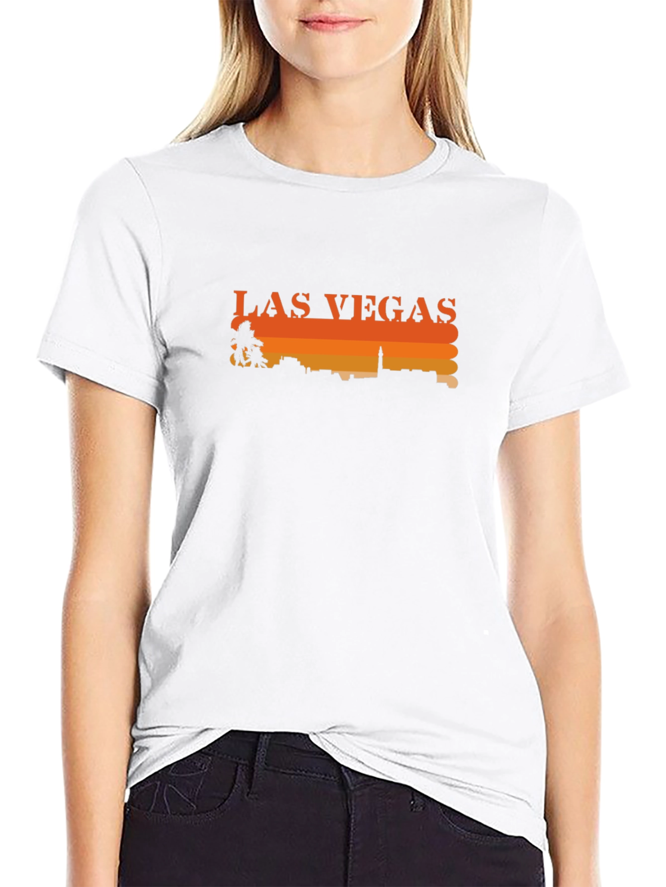 Las Vegas Skyline Graphic Tee - Retro Style T-Shirt
