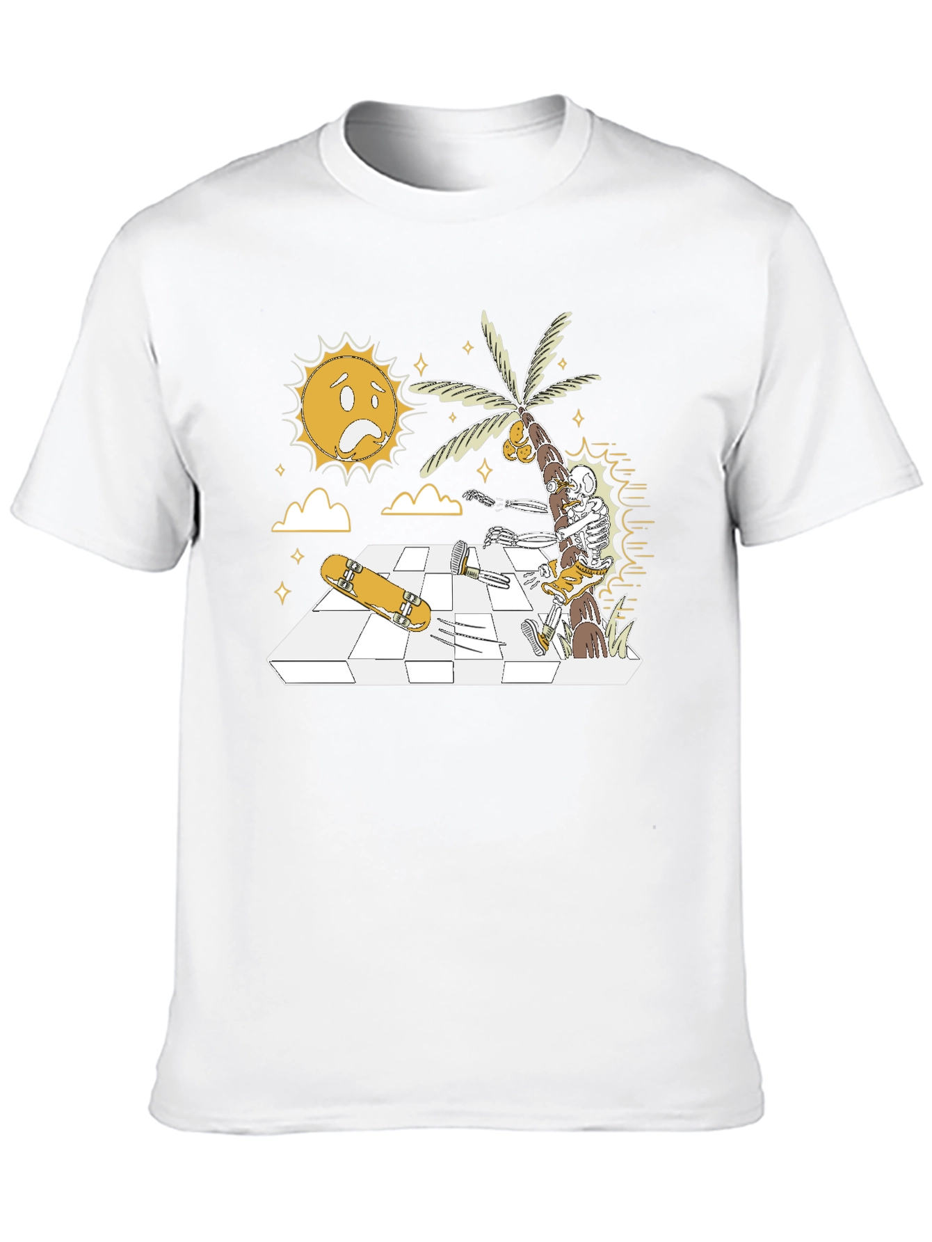 Skateboarding Skeleton Graphic Tee