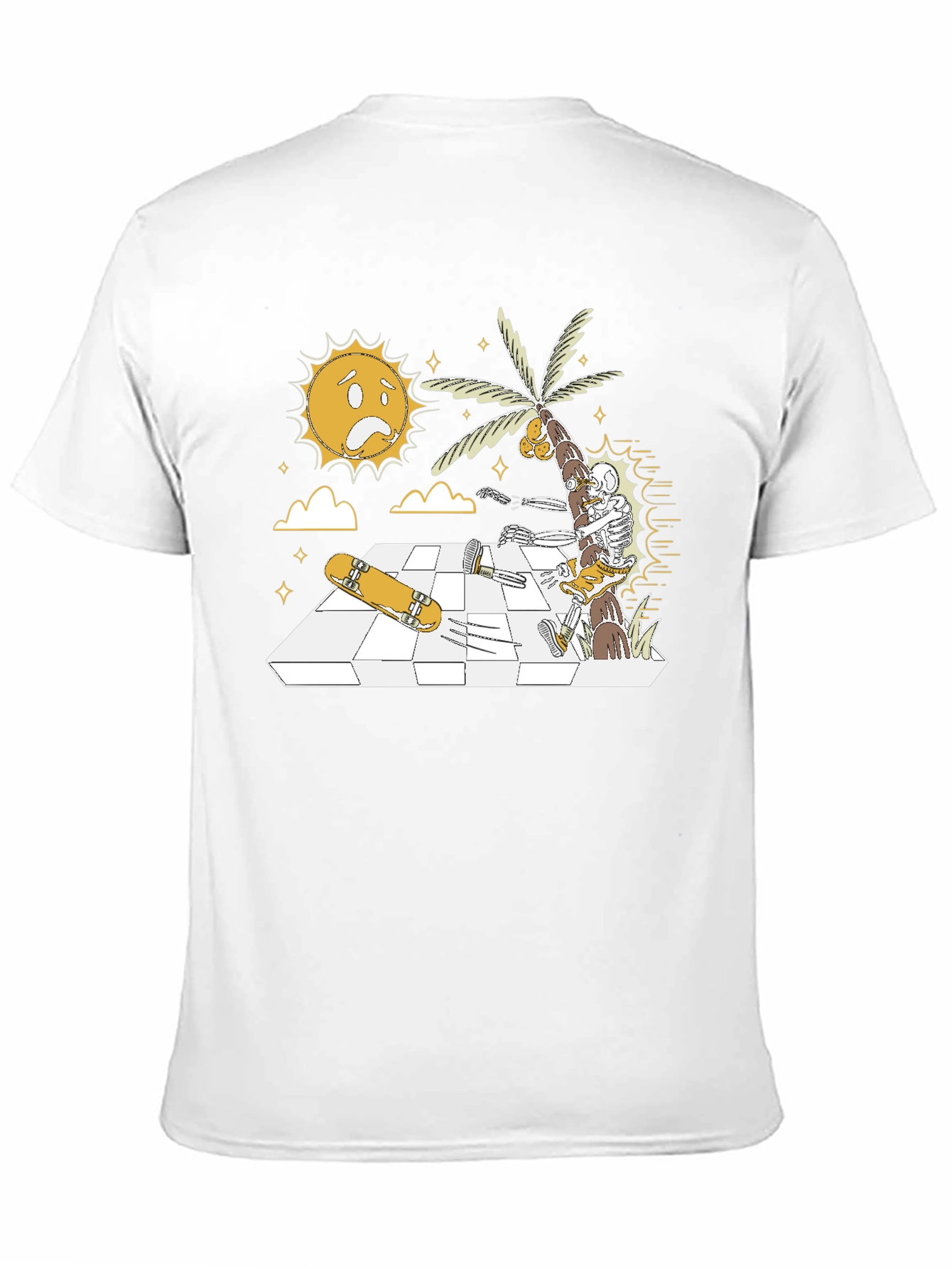 Skateboarding Skeleton Graphic Tee