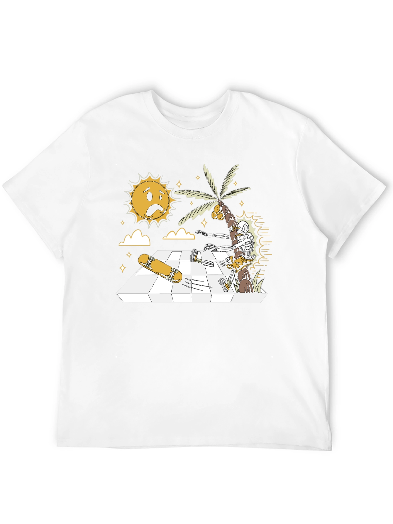 Skateboarding Skeleton Graphic Tee