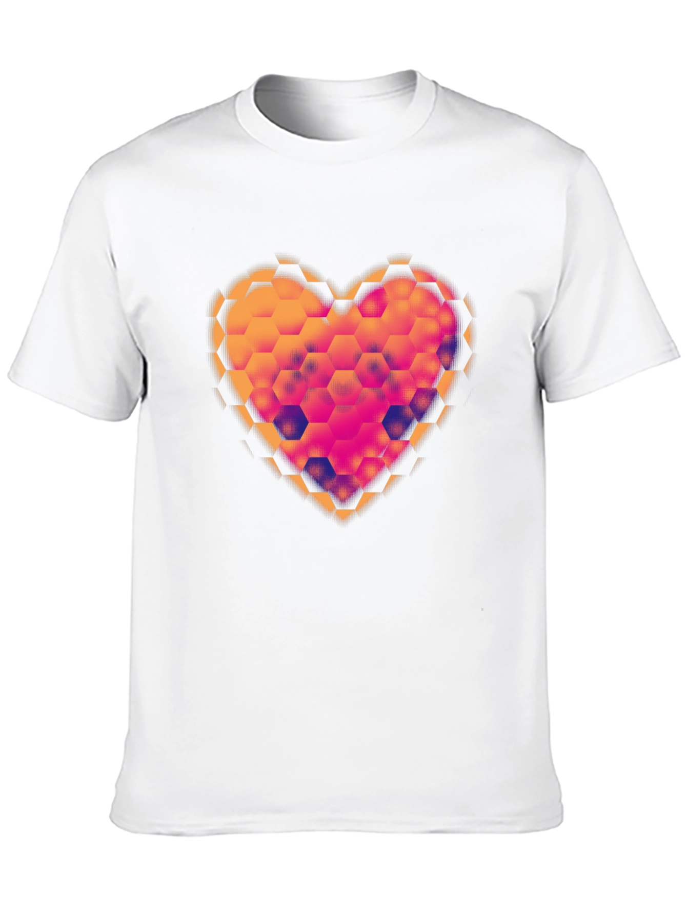 Geometric Heart Black T-Shirt
