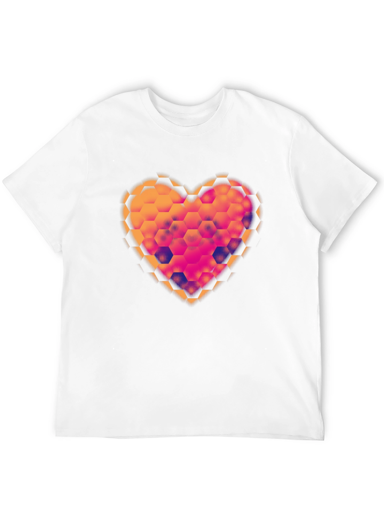 Geometric Heart Black T-Shirt