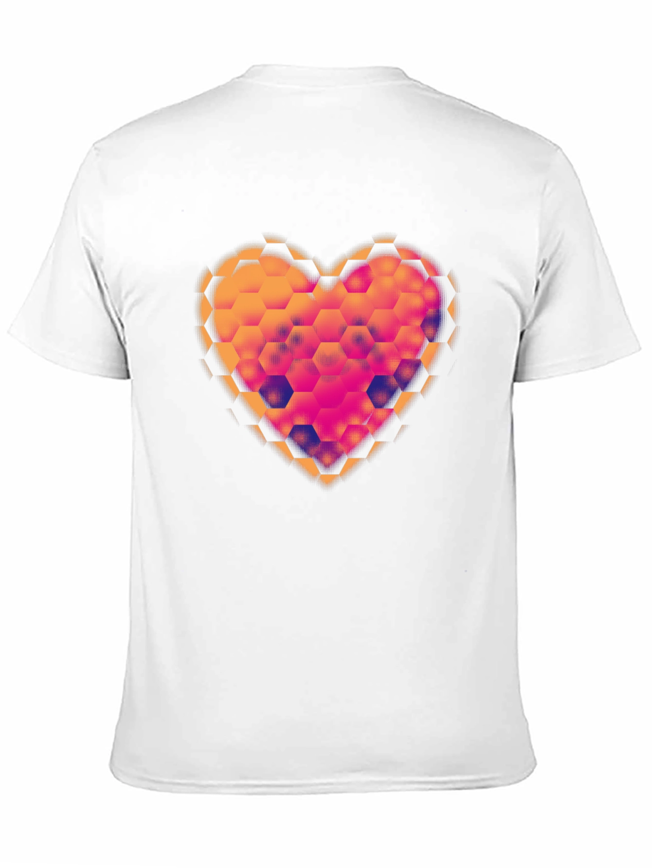 Geometric Heart Black T-Shirt