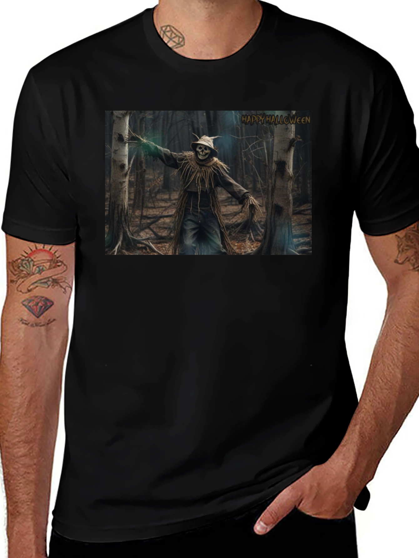 Halloween Scarecrow Forest T-Shirt