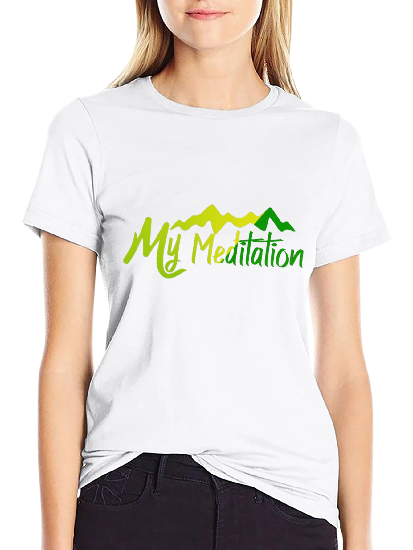 My Meditation Black Cotton T-Shirt