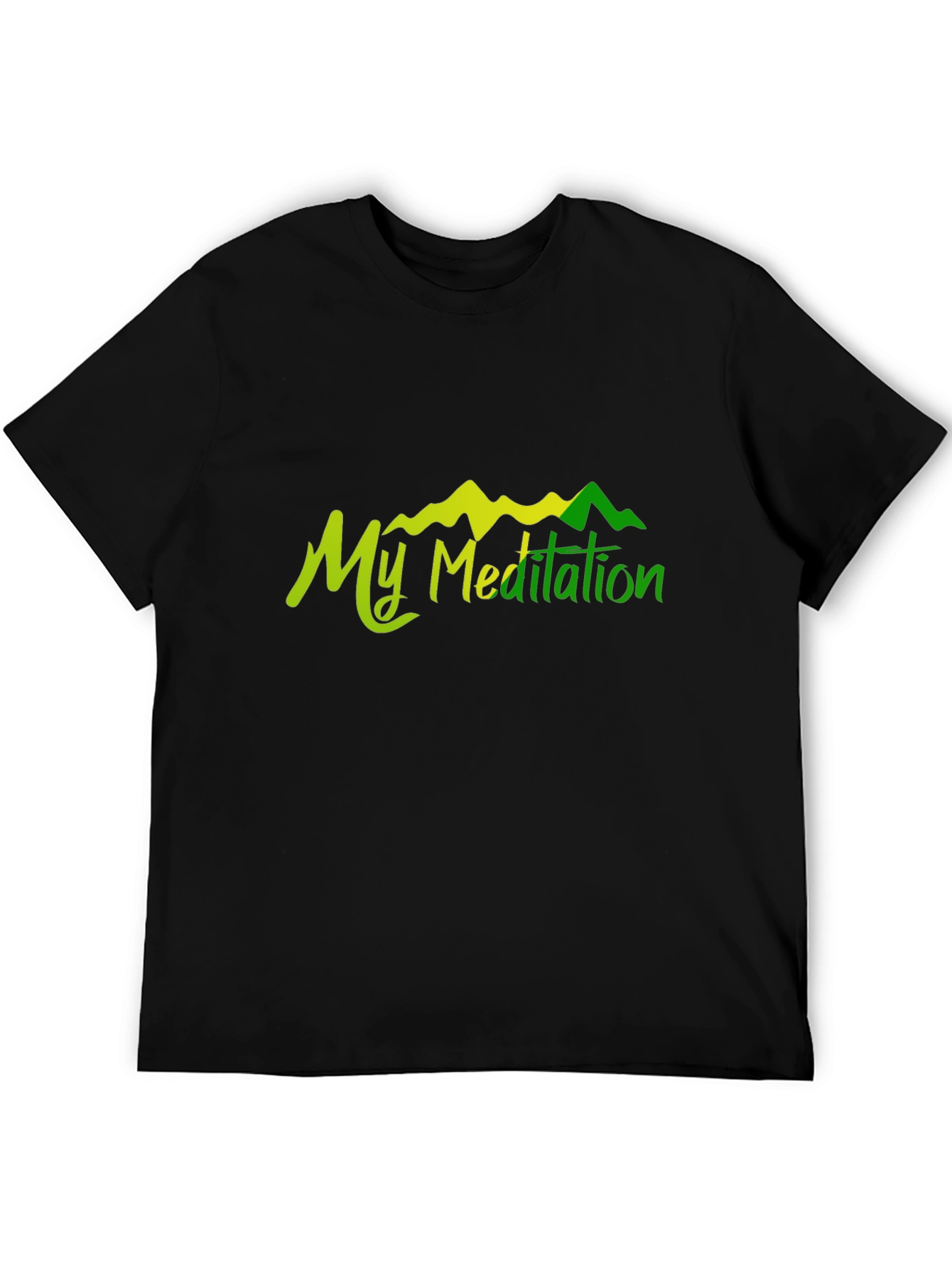 My Meditation Black Cotton T-Shirt