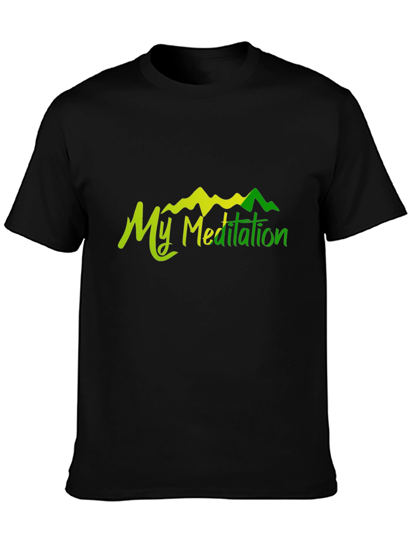 My Meditation Black Cotton T-Shirt