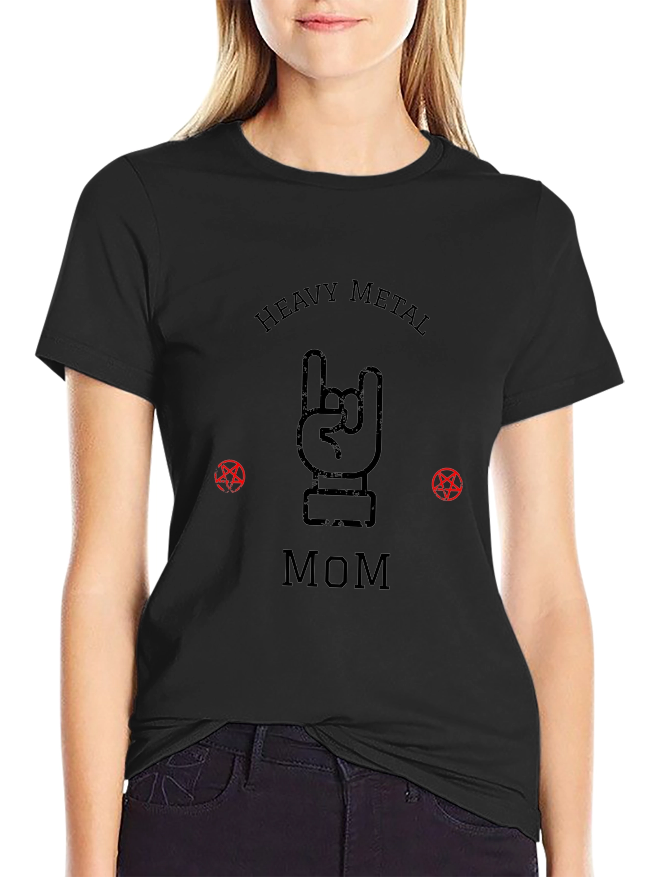 Heavy Metal Mom Graphic Tee - Rocker Style Shirt