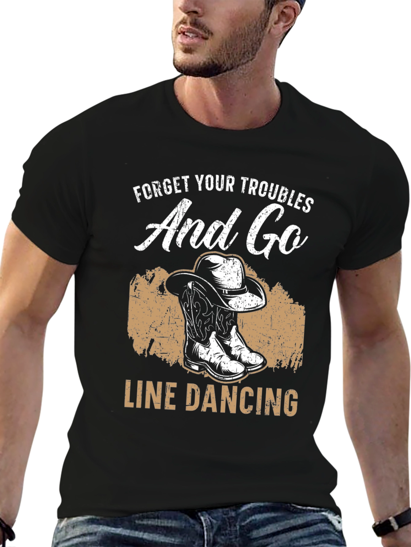 Line Dancing Graphic Tee - Country Western Style