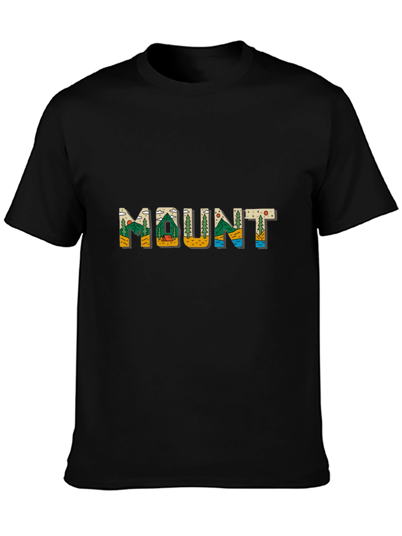 Mount Graphic Tee - Nature Inspired Black T-Shirt