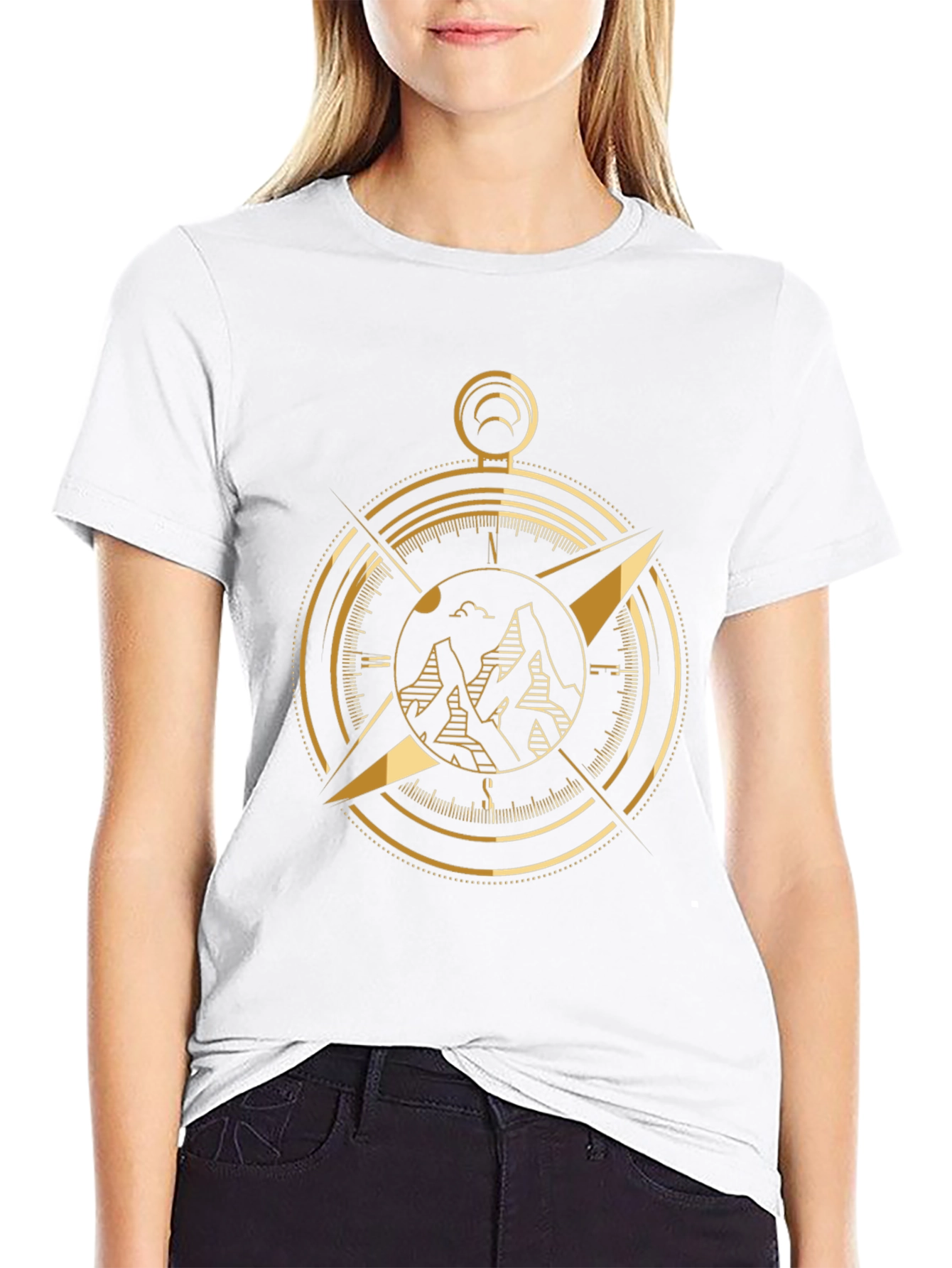 Golden Compass Graphic Black T-Shirt