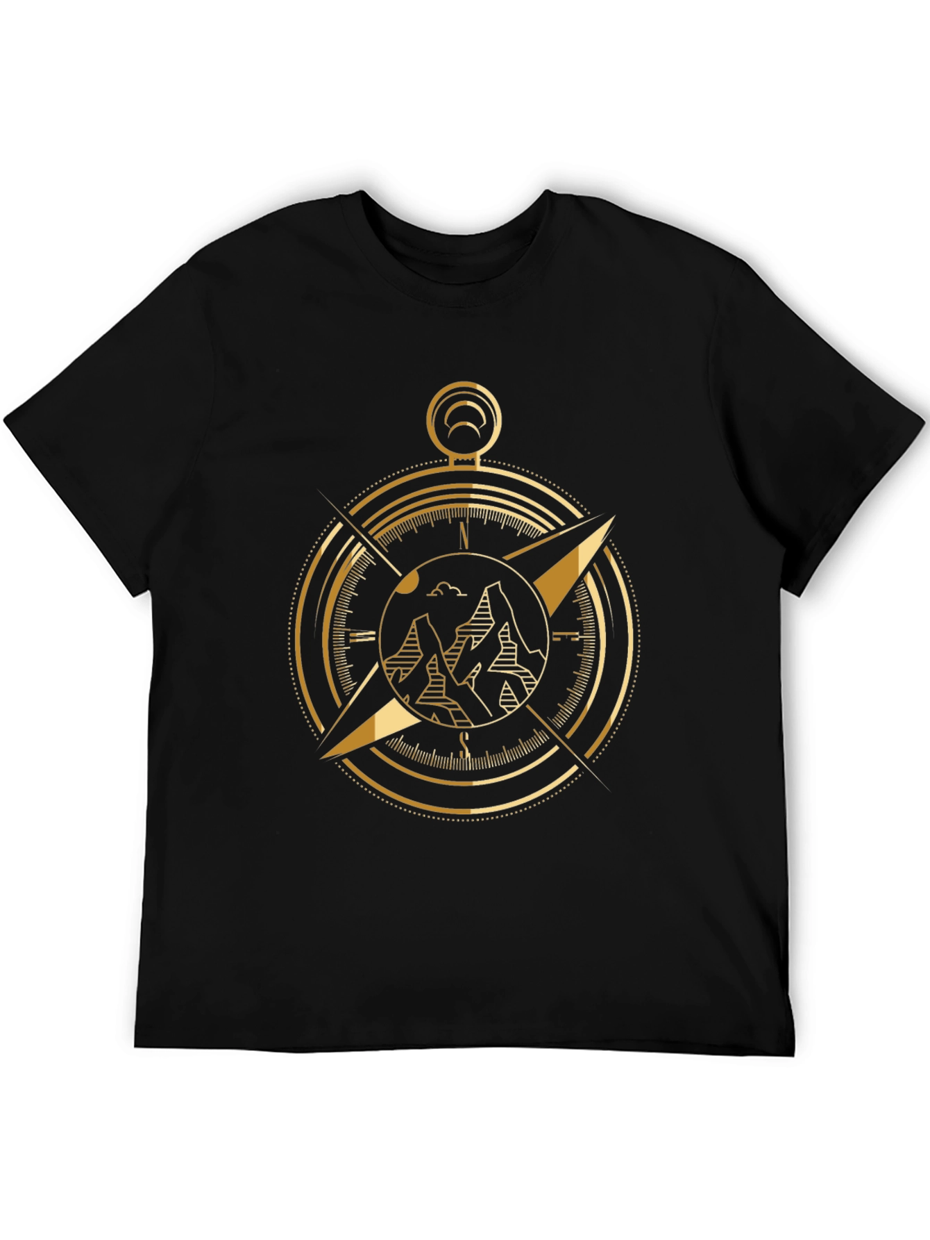 Golden Compass Graphic Black T-Shirt