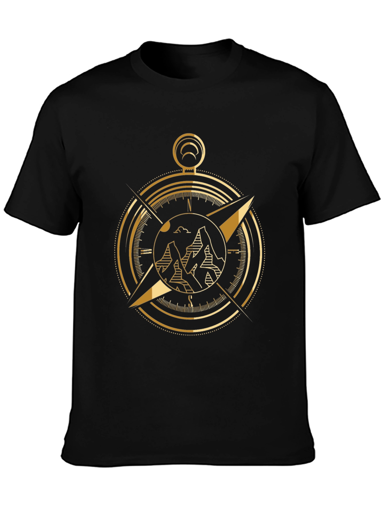 Golden Compass Graphic Black T-Shirt