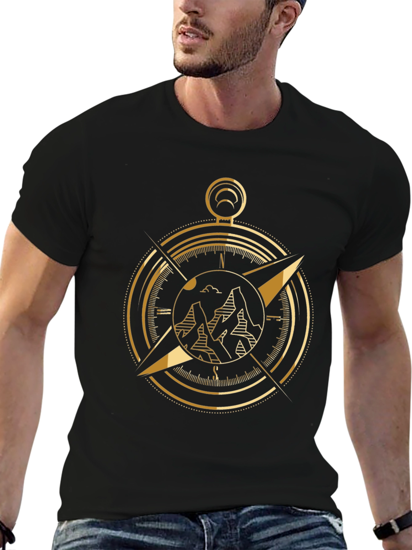 Golden Compass Graphic Black T-Shirt