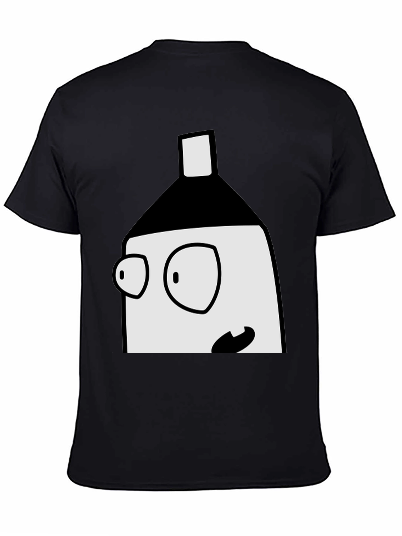 Cartoon Face Black T-Shirt