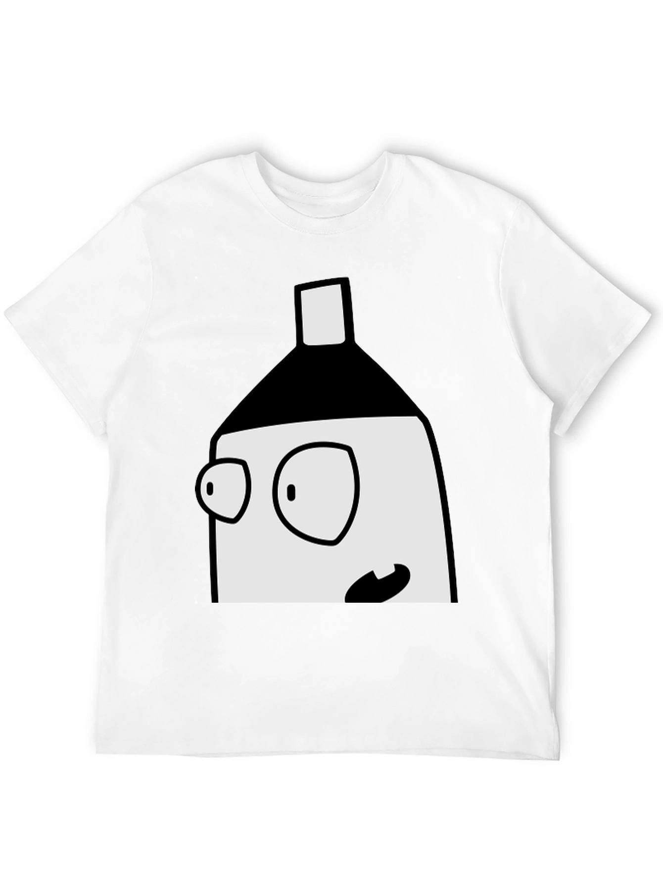 Cartoon Face Black T-Shirt