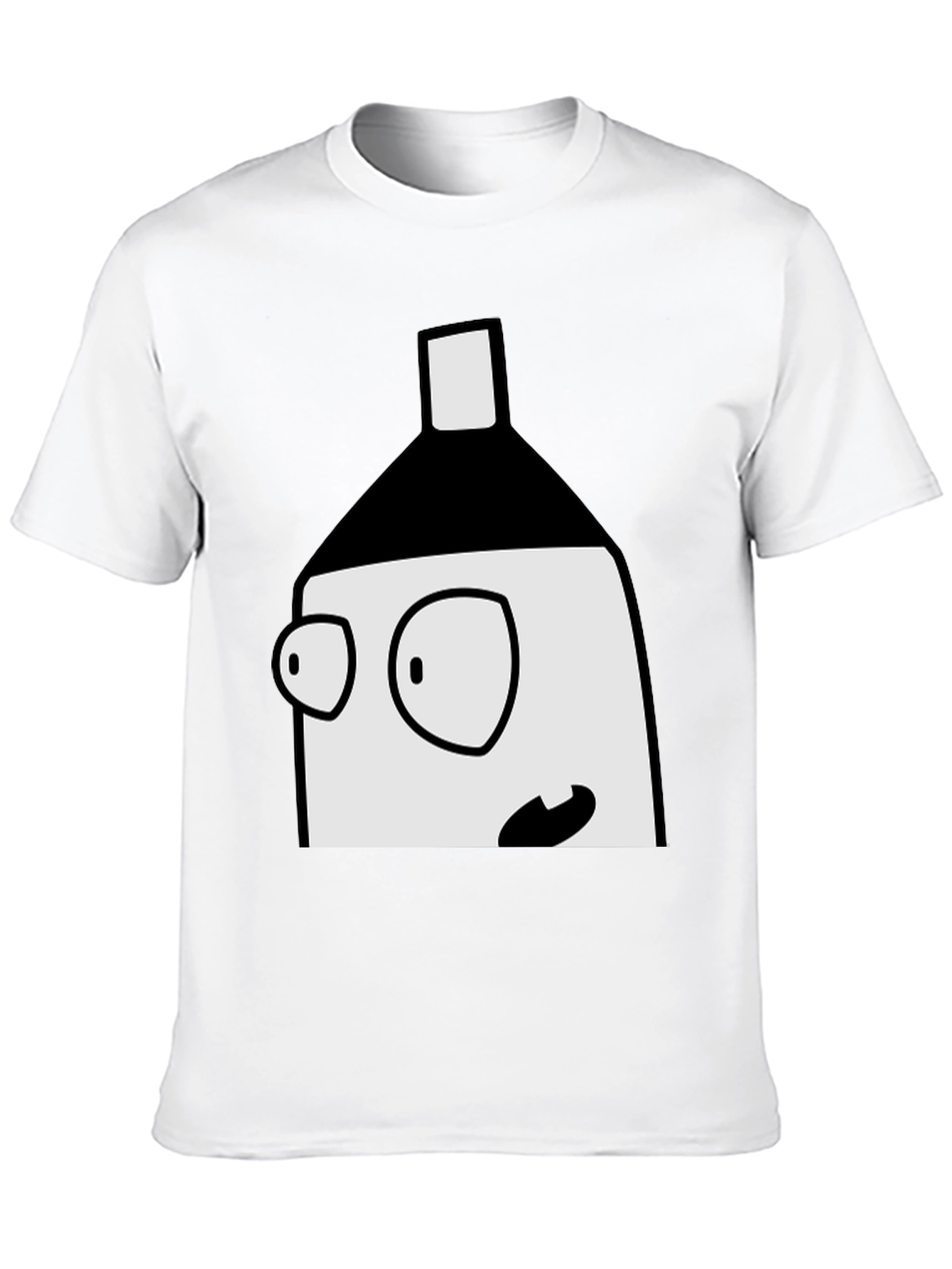 Cartoon Face Black T-Shirt