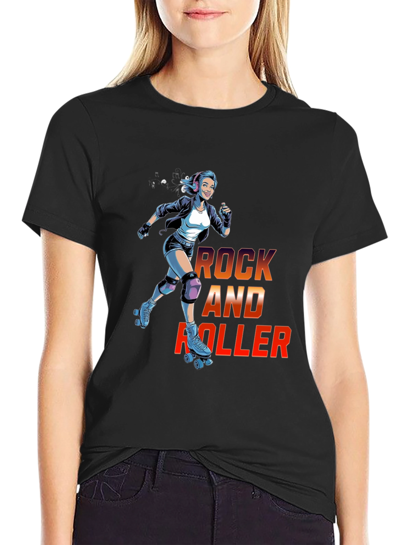 Rock and Roller Graphic T-Shirt - Cool Retro Design