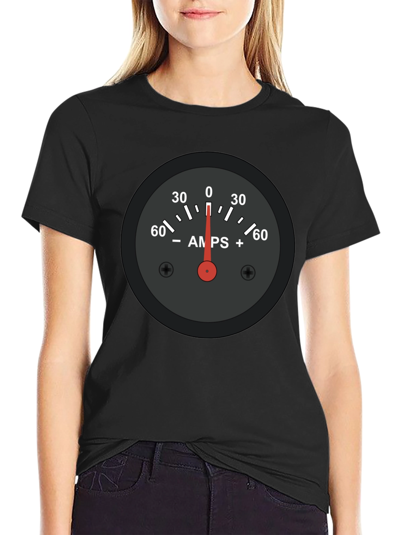 Amps Gauge Graphic Tee - Cool Automotive Shirt