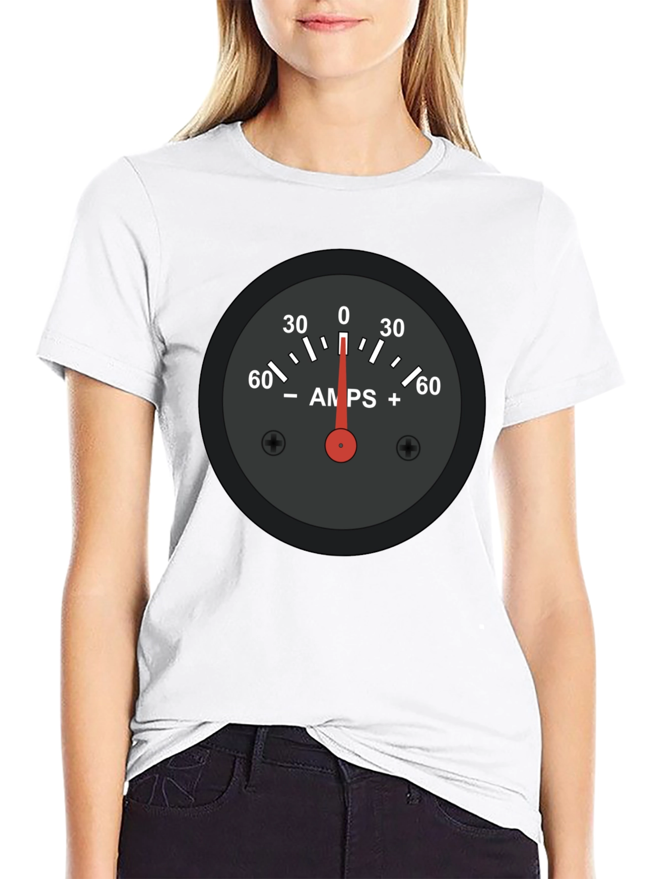 Amps Gauge Graphic Tee - Cool Automotive Shirt