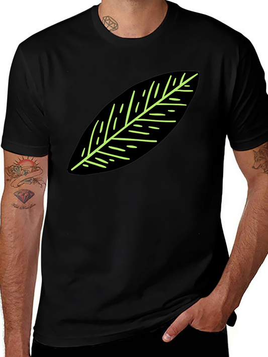 Leaf Graphic Black T-Shirt