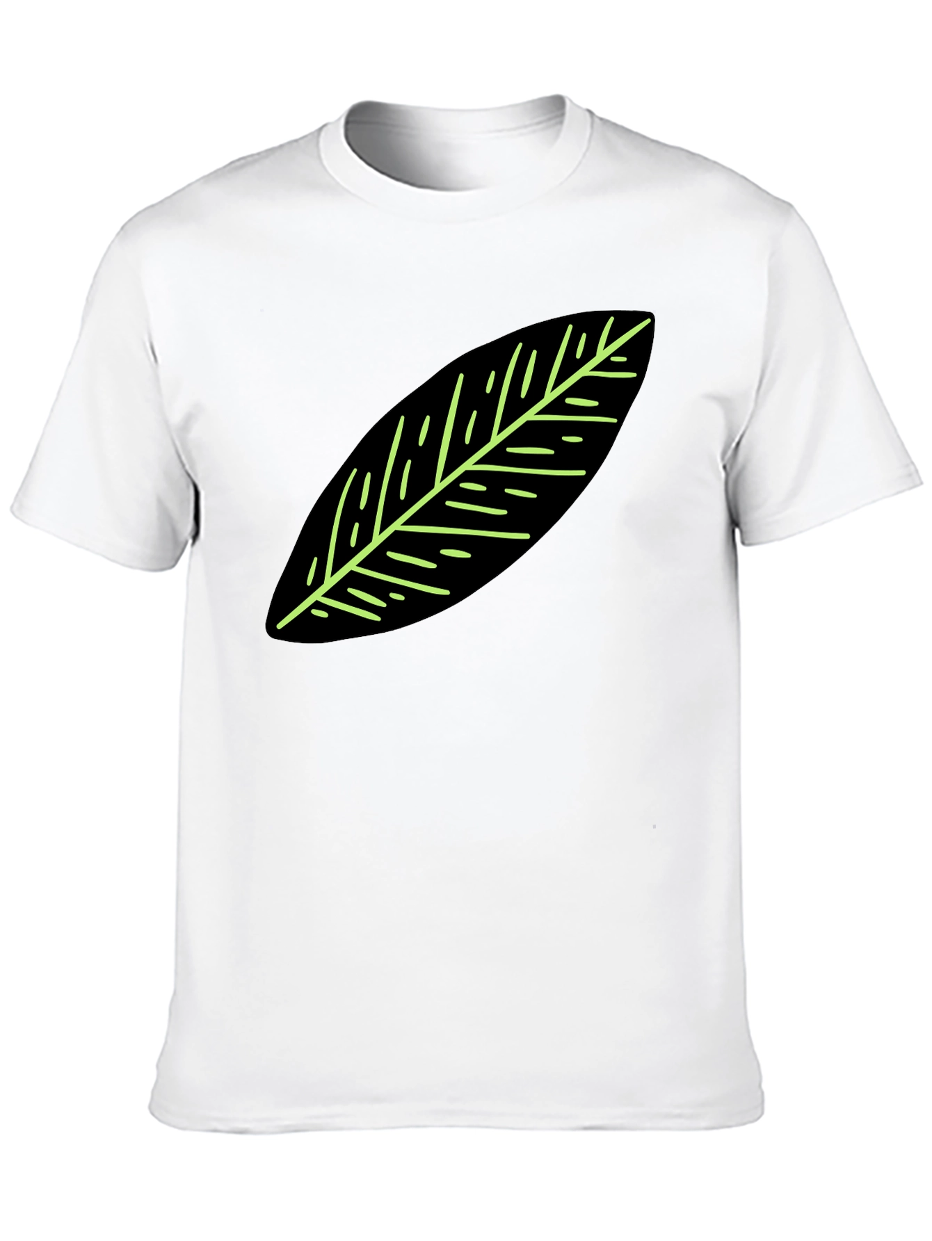 Leaf Graphic Black T-Shirt