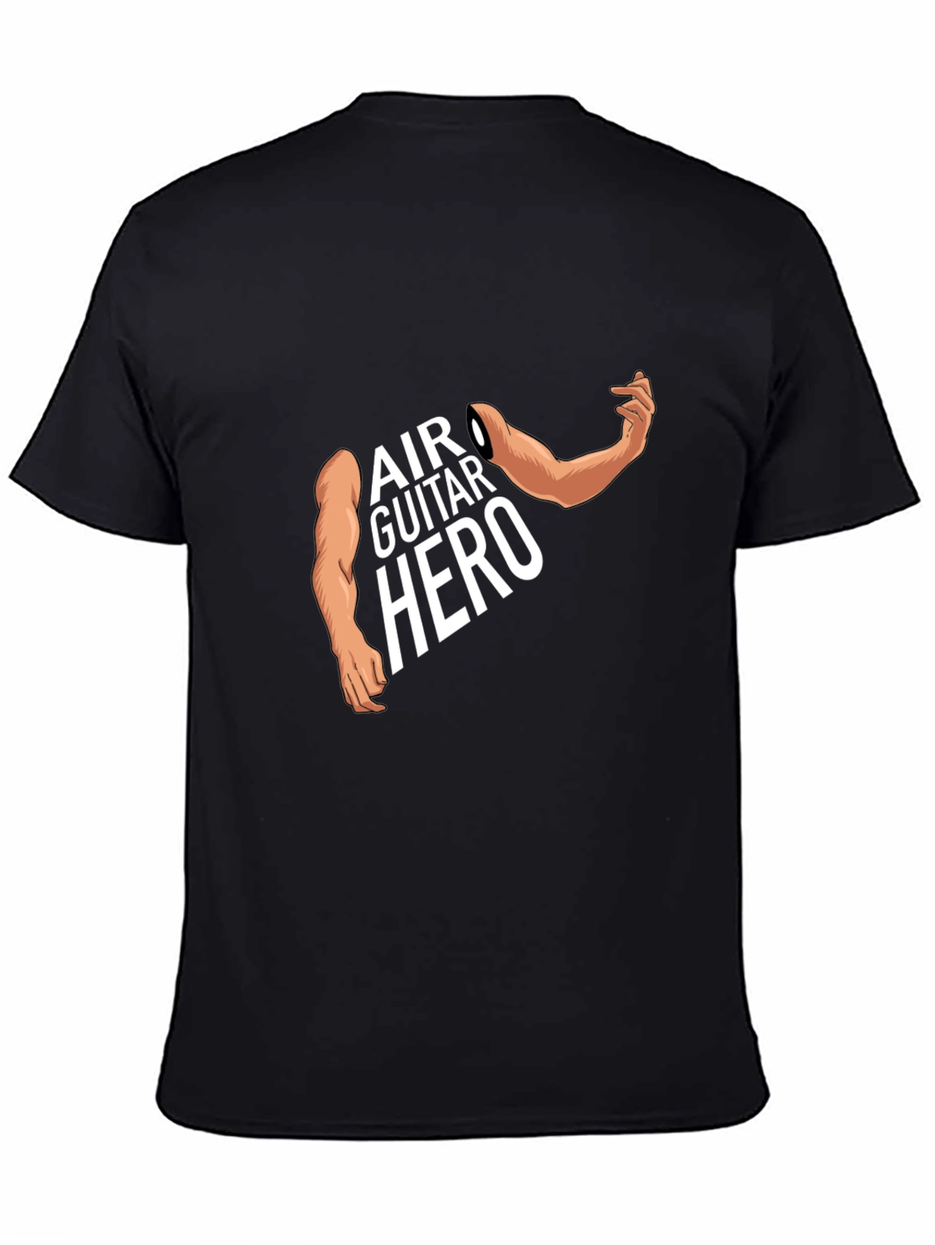 Air Guitar Hero Graphic Tee - Black Cotton T-Shirt