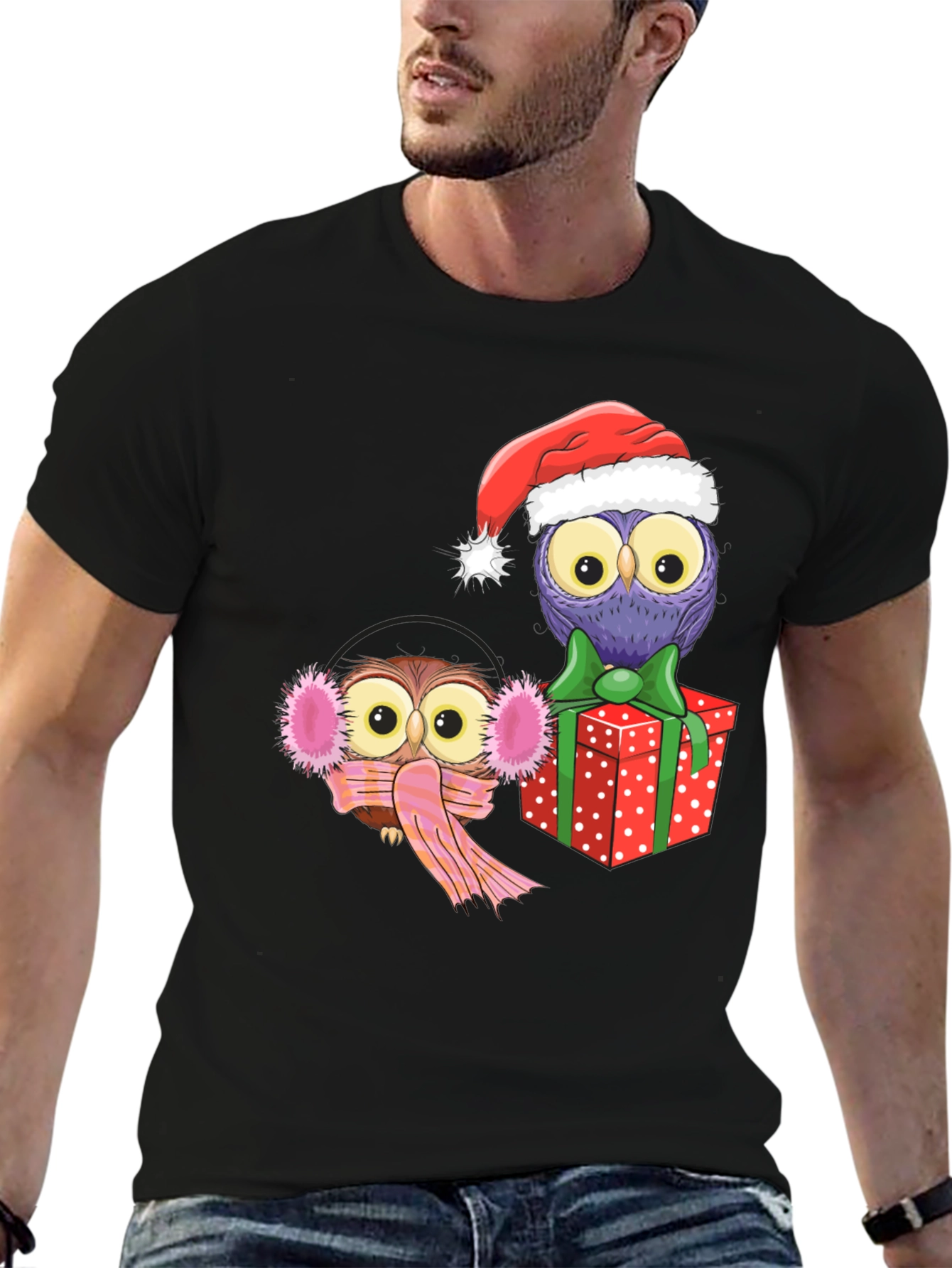 Festive Owl Graphic Tee