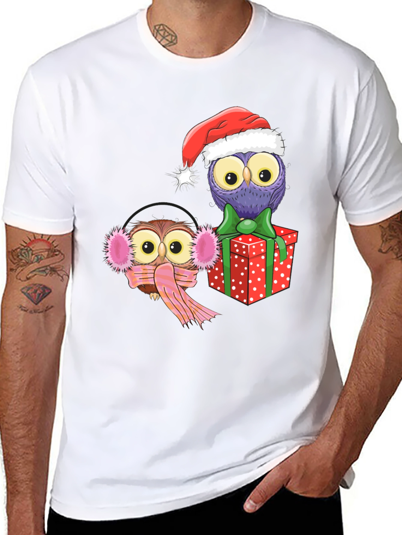 Festive Owl Graphic Tee