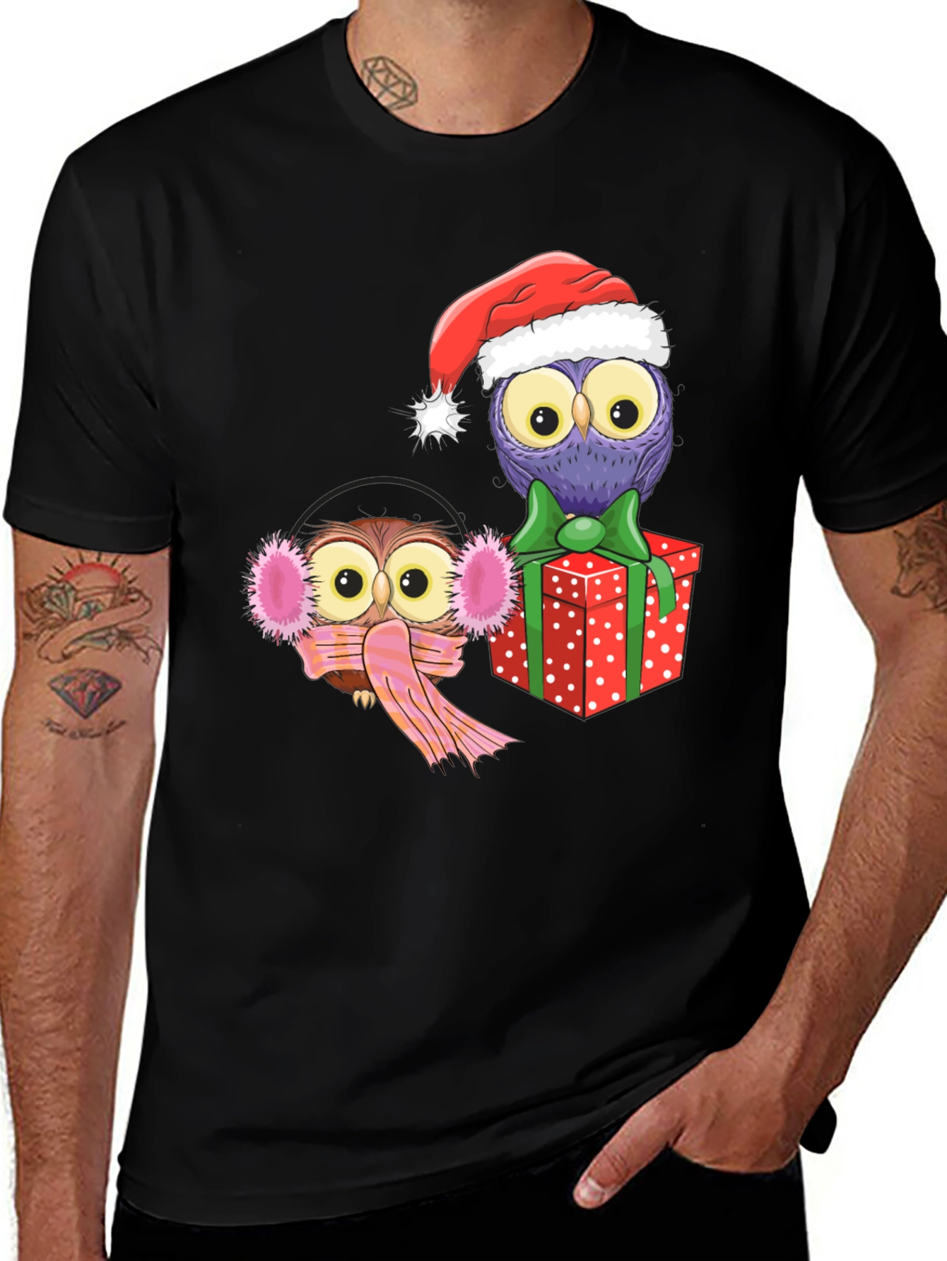Festive Owl Graphic Tee