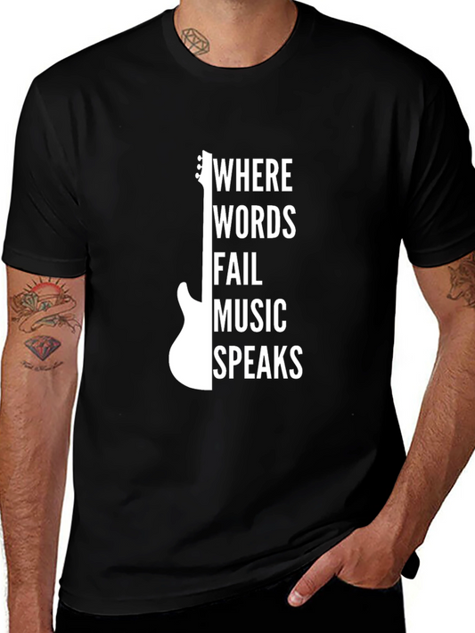 Music Speaks Graphic Tee - Where Words Fail T-Shirt