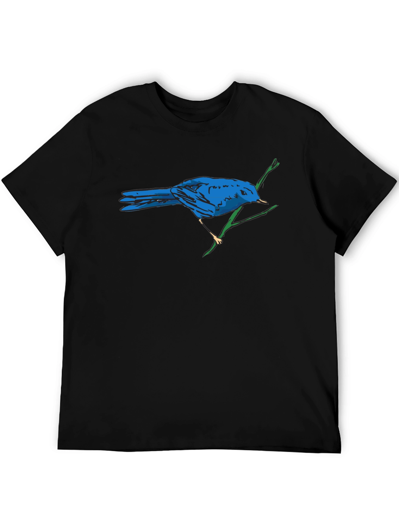 Blue Bird Graphic Print T-Shirt