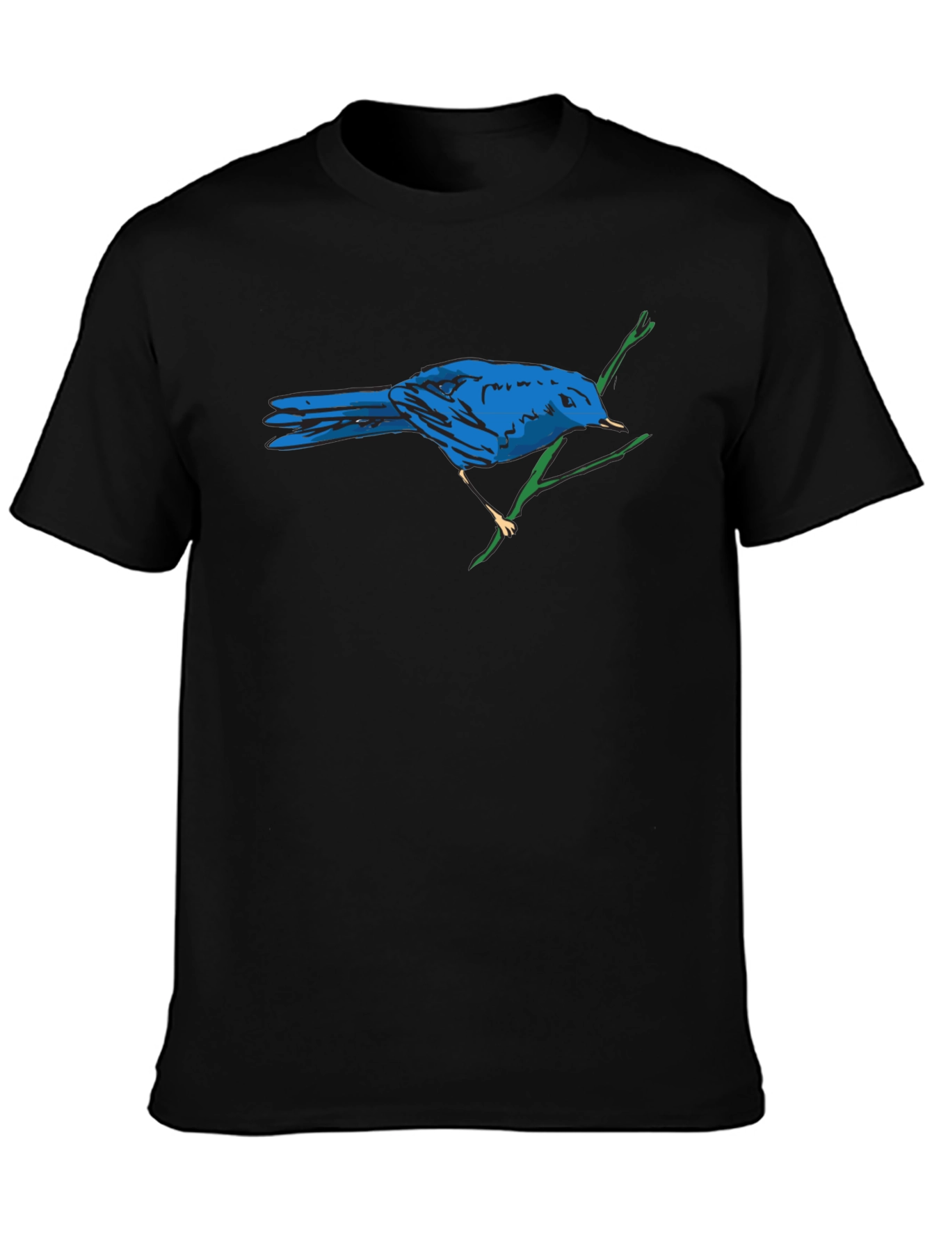 Blue Bird Graphic Print T-Shirt