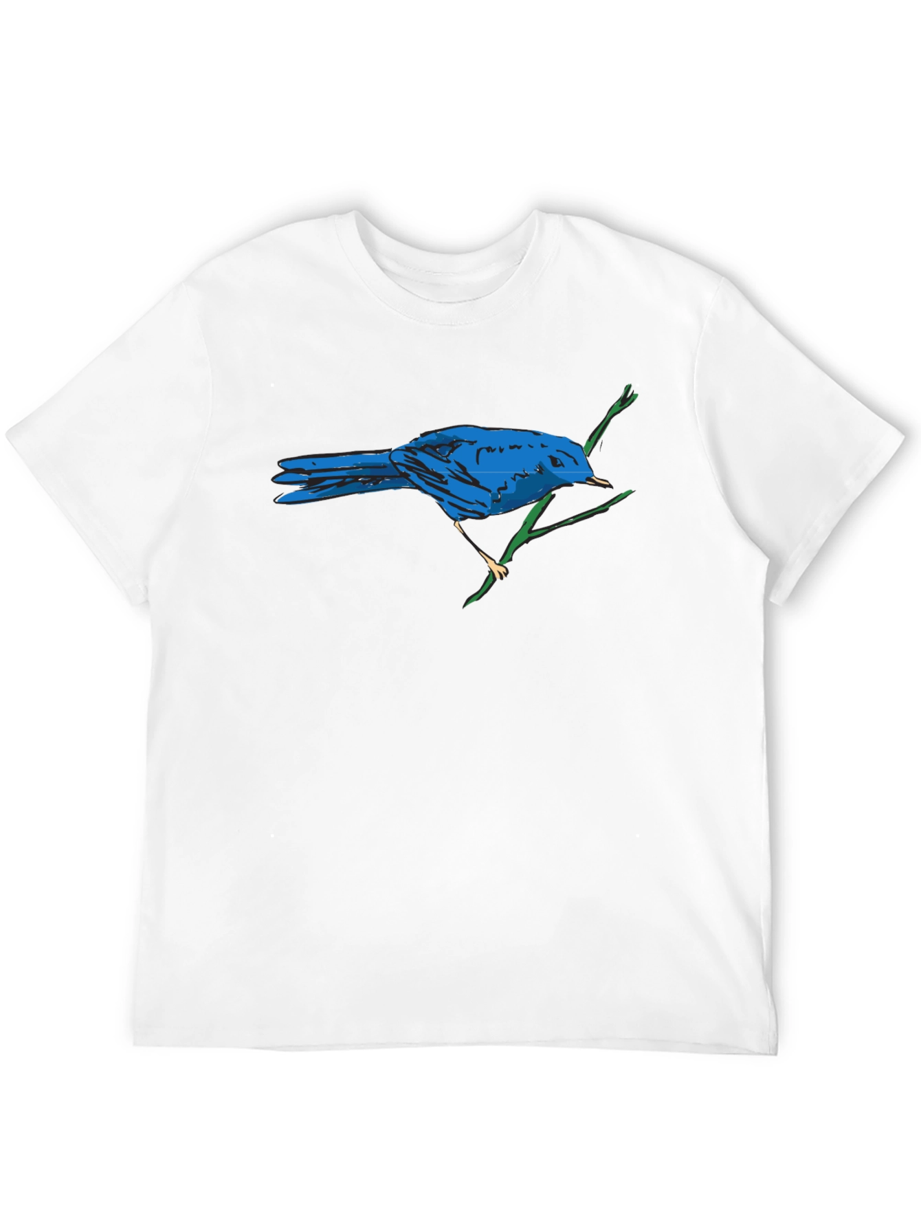Blue Bird Graphic Print T-Shirt