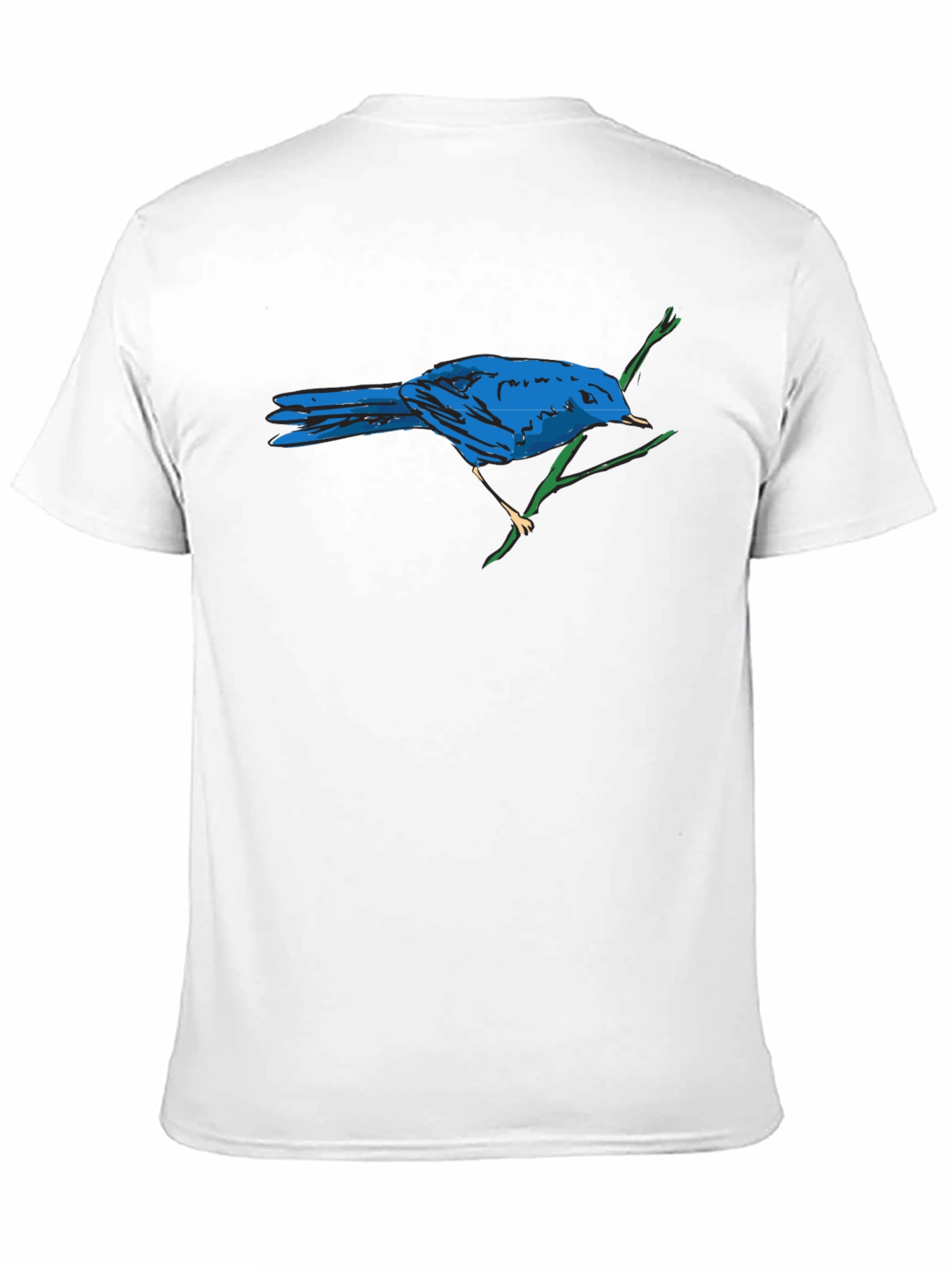 Blue Bird Graphic Print T-Shirt