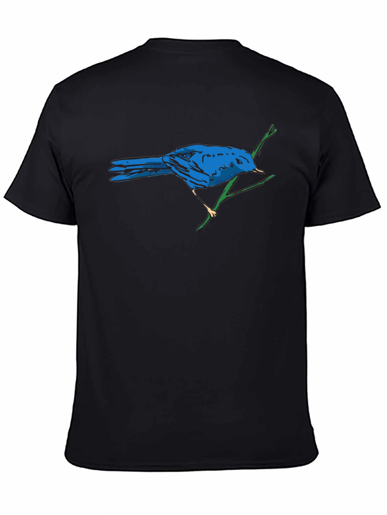 Blue Bird Graphic Print T-Shirt
