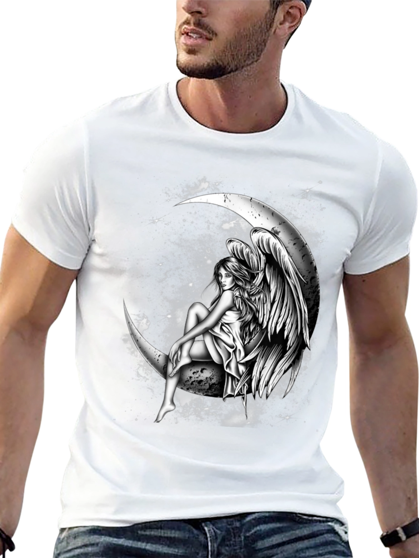 Moon Angel Graphic Tee - Dark T-Shirt